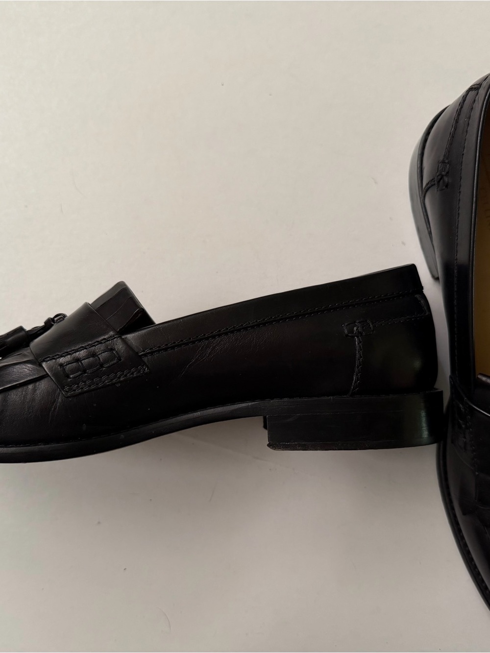 Johnston & Murphy Black Leather Tassel Loafers - Picture 3 of 6